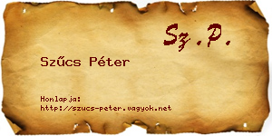 Szűcs Péter névjegykártya